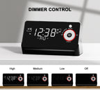 Wecker mit DAB- und FM-Radio, zwei Alarmen, Schlummerfunktion, dimmbarem LCD-Display, Nachtlicht, Bluetooth, Typ-C- und USB-Ladeanschlüssen iTOMA 729