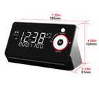 Wecker mit DAB- und FM-Radio, zwei Alarmen, Schlummerfunktion, dimmbarem LCD-Display, Nachtlicht, Bluetooth, Typ-C- und USB-Ladeanschlüssen iTOMA 729