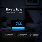 iTOMA Alarm Clock Radio with Bluetooth 5.1 Speaker, Dual Alarms, FM Radio, 1.4-Inch LED Display, Auto Dimmer, USB Charging Port, Night Light, Snooze and Sleep Timer  CKS708