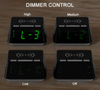 Reloj despertador de noche con carga inalámbrica, alarma dual, función de repetición, regulador de brillo, puerto de carga USB, pantalla LED grande, luz nocturna y pantalla de temperatura y humedad interior iTOMA 801